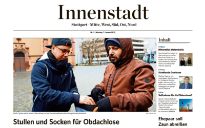 Stullen und Socken für Obdachlose
